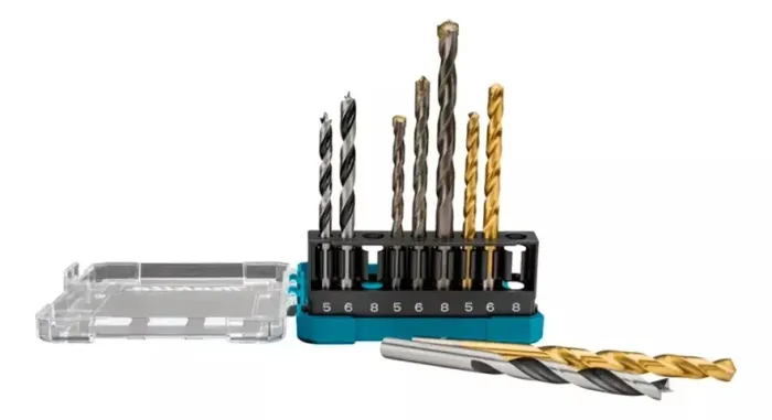 Maleta De Brocas Aço Rápido Videa 9 Peças Original Makita para Concreto Metal Madeira