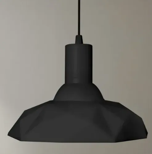 PENDENTE DIAMANTE  285X1200MM BOCAL E27- G-LIGHT-ACOMPANHA LAMPADA 9W 6500K