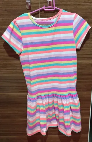 Vestido Infantil Listrado Colorido