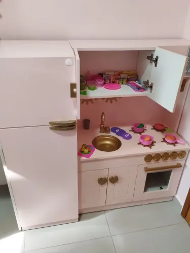 Cozinha Infantil Completa - Rosa