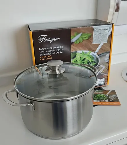 Panela Faitout Fontignac com Tampa de Vidro - 24cm