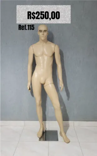 Manequim masculino de fibra 
