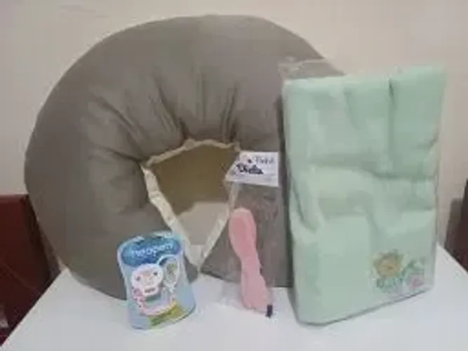 Kit de bebê almofada de amamentação, prendedor de chupetas neopan, manta e kit da dielu Ki