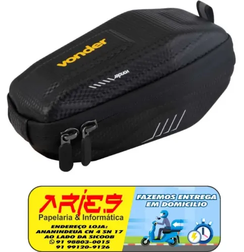 BOLSA DE SELIM PARA BICICLETA VONDER IMPERMEÁVEL COM 3 COMPARTIMENTOS