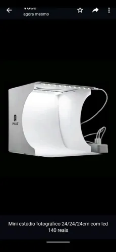 Mini Estúdio Fotográfico 24x24x24cm com LED - POLOZ