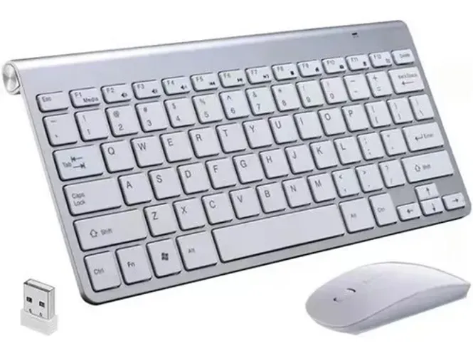 Teclado e Mouse Sem Fio KapBom KA-685 - Branco