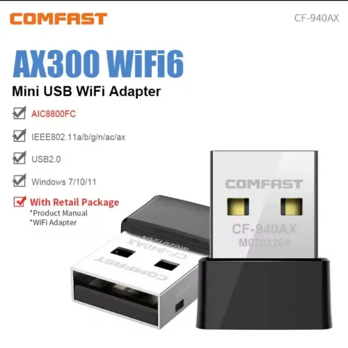 Adaptador Wi-Fi USB AX300 COMFAST CF-940AX