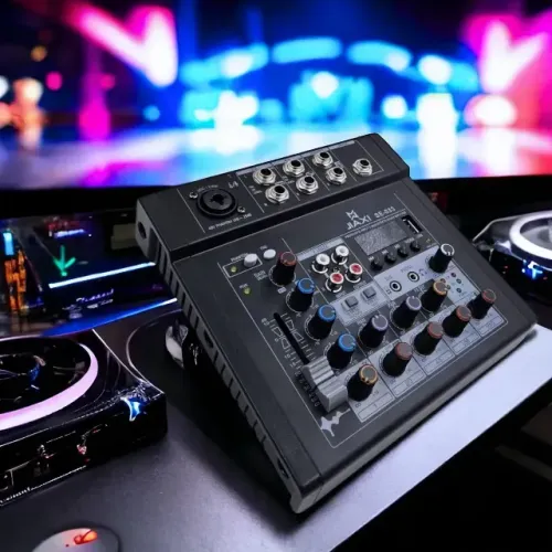 Mesa Mixer Som 5 Canais Bluetooth Usb Phantom Power