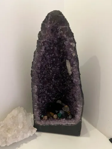 Drusa geodo Pedra ametista 13kgs 47,5cm original grande e pesada