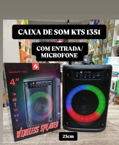 CAIXA DE SOM COM ENTRA P/ MICROFONE