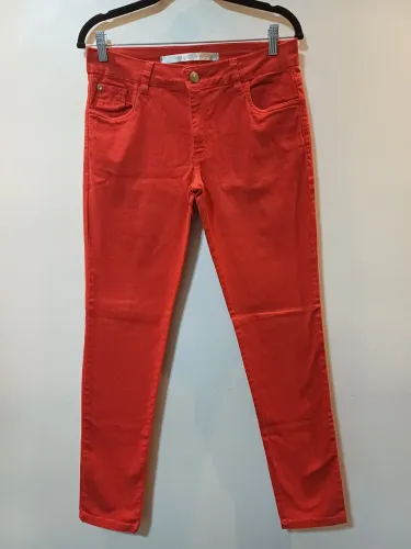 Calça feminina vermelha, semi-nova tam.42