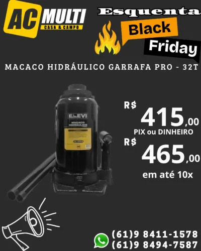 Macaco Hidráulico Garrafa PRO - 32T