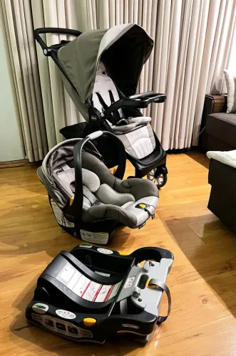 Carrinho de Bebê Chicco Bravo - Kit 30 Travel System + Bebê Conforto - IMPECÁVEL!
