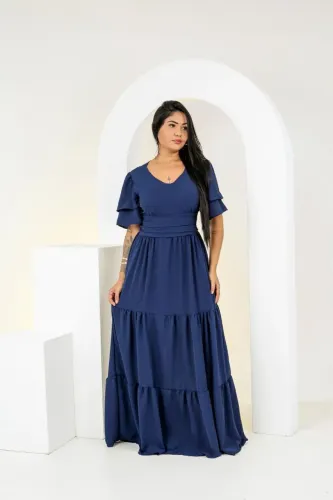 Vestido Longo Liso