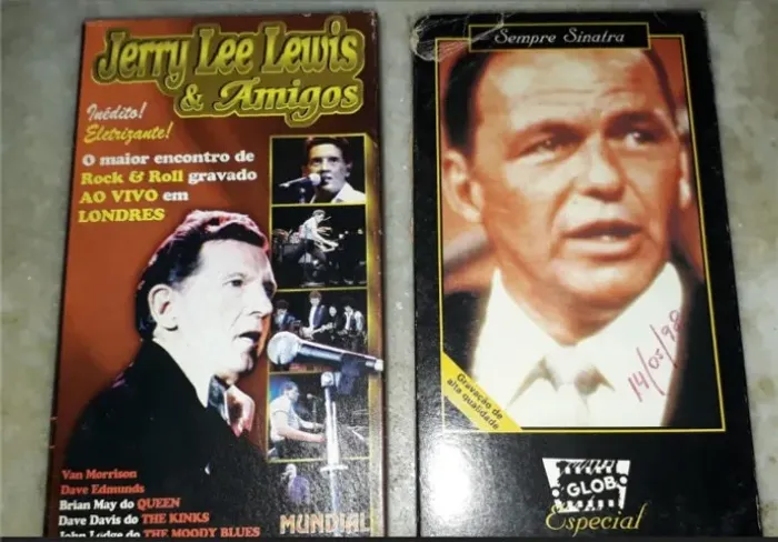 Fitas VHS (2) Jerry Lee Lewis e amigos + Frank Sinatra in Japan