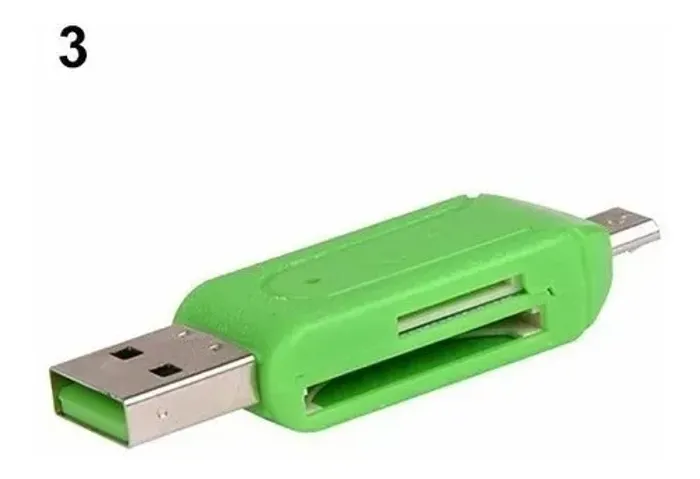 Adaptador Otg Leitor Usb Cartão Micro Sd Usb V8 2.0