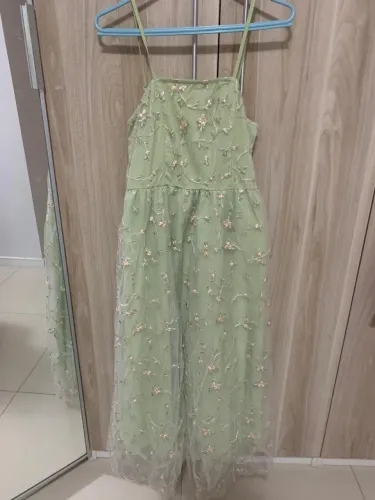 Vestido midi / longo verde