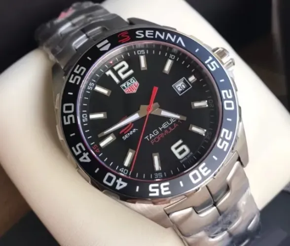 relógio senna Heuer WAZ1012.BA0883 quartz vermelho
