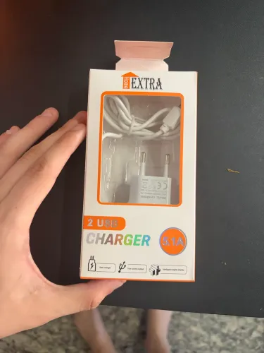 Carregador cabeça com 2 USB e cabo micro usb