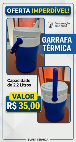 Garrafa Térmica capacidade 2,2 litros