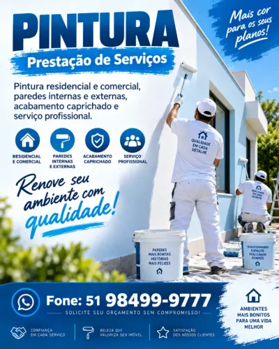 Pintor Profissional - Pintura de Casas, Apartamentos e Comércios