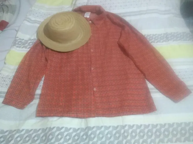 Camisa Festa Junina Adulto Tamanho GG Masculino em bom estado 