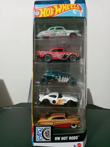 Pack miniatura hotwheels hw hot roads 5 peças 