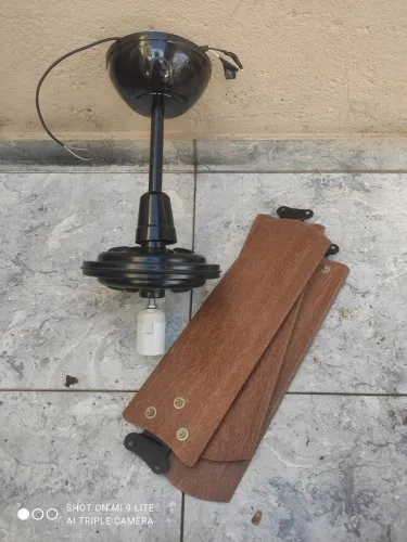 Ventilador de teto, 3 pás, preto , 127v