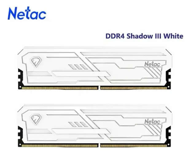 Memória Ram 16gb Ddr4 3200mhz (2x8gb) Cl16 Ddr4 Netac Branca - Nova Lacrada