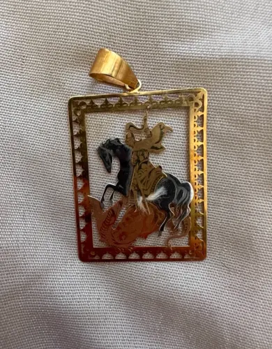 Pingente São Jorge Ouro 18k (Três Cores: Amarelo, Branco e Rosê) - 3,9g
