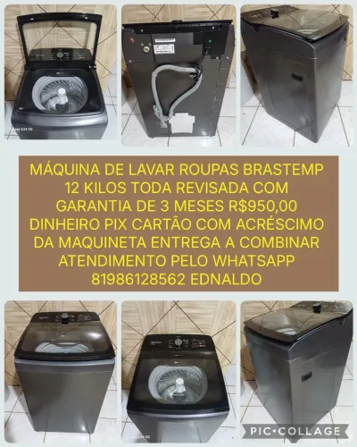 MÁQUINA DE LAVAR ROUPAS 12 KILOS