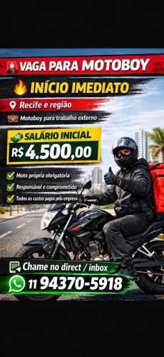 Vaga para motoboy