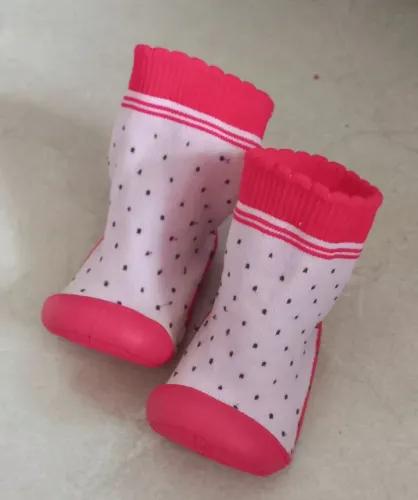 Meia Sapatilha Infantil Com Solado Borracha Menina