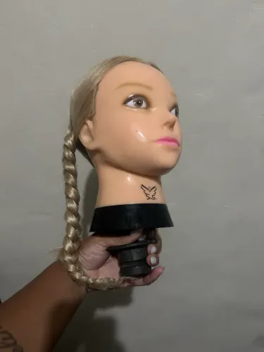 Cabeça de treino para tranças