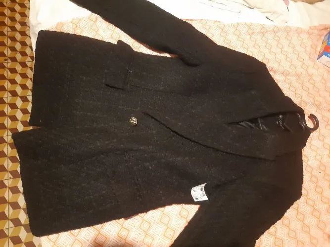 (COM ETIQUETA) Blazer tweed preto Renner 