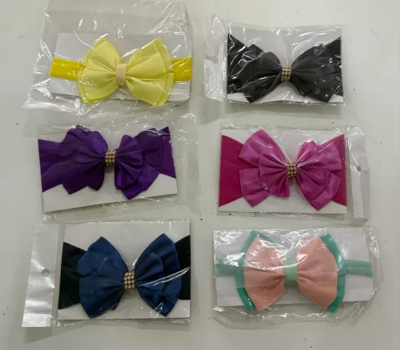 Kit 6 laços de bebê menina faixa - novos 