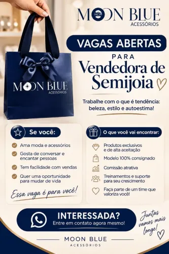 VAGAS ABERTAS | VENDEDORA DE SEMIJOIAS ?