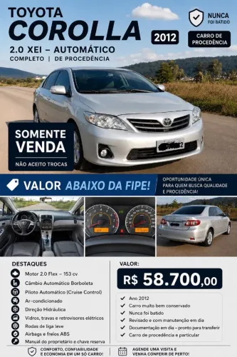 Toyota Corolla XEI 2.0 Flex 16V Aut. 2012