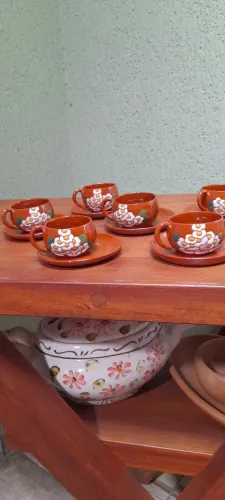 Conjunto de xícaras rustico