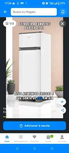 Geladeira/ refrigerador Eletrolux Duas portas 276 L Rcd34 pro