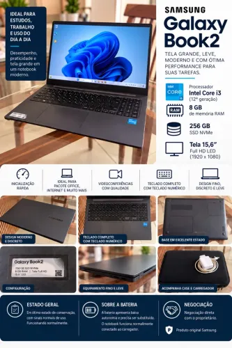 Notebook Samsung Galaxy Book2