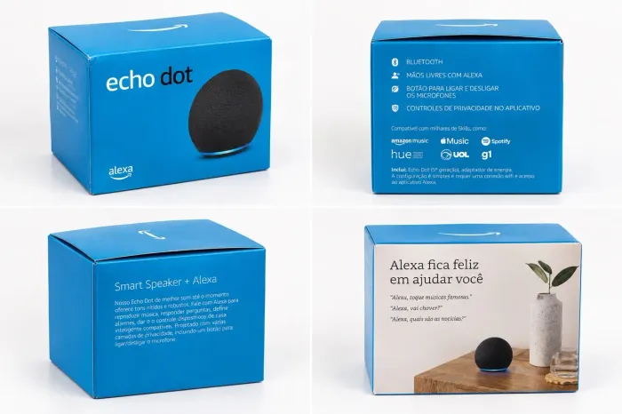 AMAZON ECHO DOT ALEXA | Smart Speaker com Wi-Fi e Bluetooth | Cor Preta