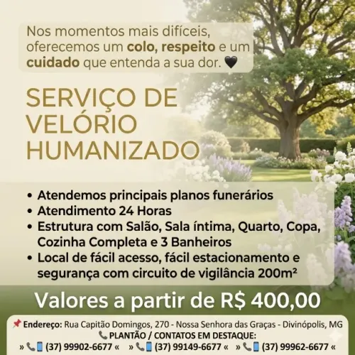 Serviços de velório, translados e funerários 24 horas