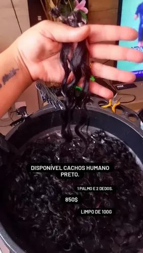 Mega hair humano cachos