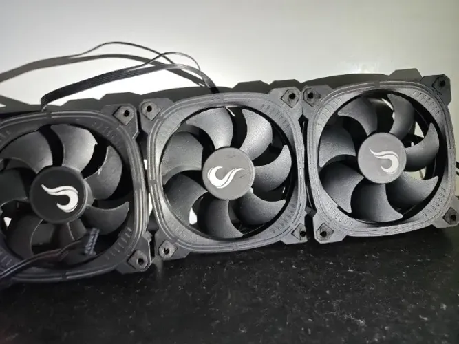 Kit 3 Ventoinhas Cooler Fan Rise Mode Wind 120mm Black