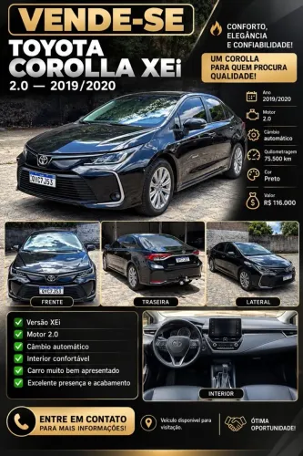 Toyota Corolla XEI 2.0 Flex 16V Aut. 2020