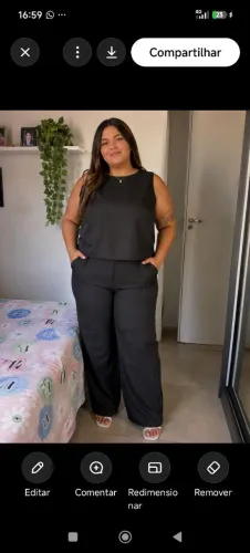 Conjunto feminino em Alfaiataria tam GG Novo