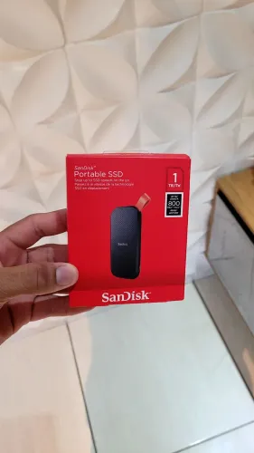 SSD Externo SanDisk Portable 1TB USB-C USB 3.2 Gen 1 Original - Preto | Alta Velocidade