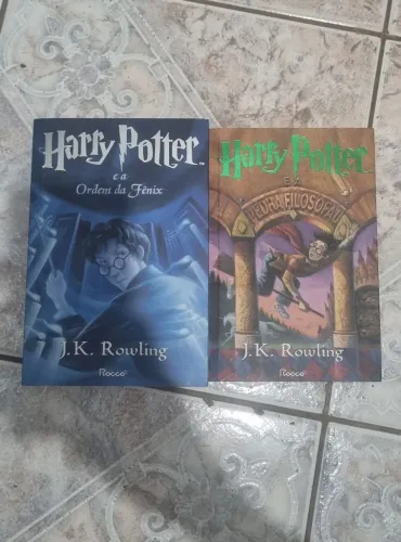 Harry Potter e a Pedra Filosofal + Harry Potter e a Ordem da Fênix usados