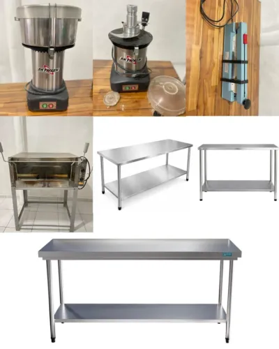Bancada inox, selador, tritutador, masseira para cozinha, restaurante e afins